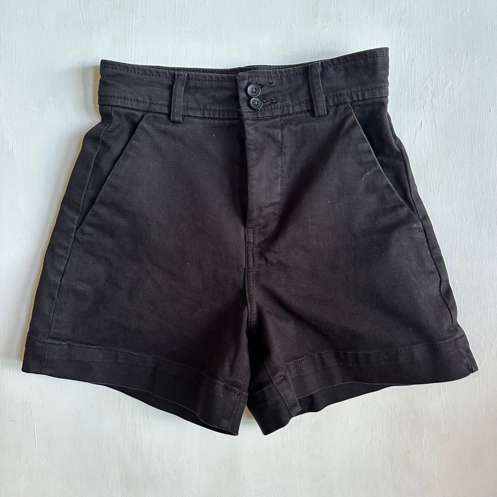 Everlane The Way High Canvas Shorts in Black - Picture 2 of 6